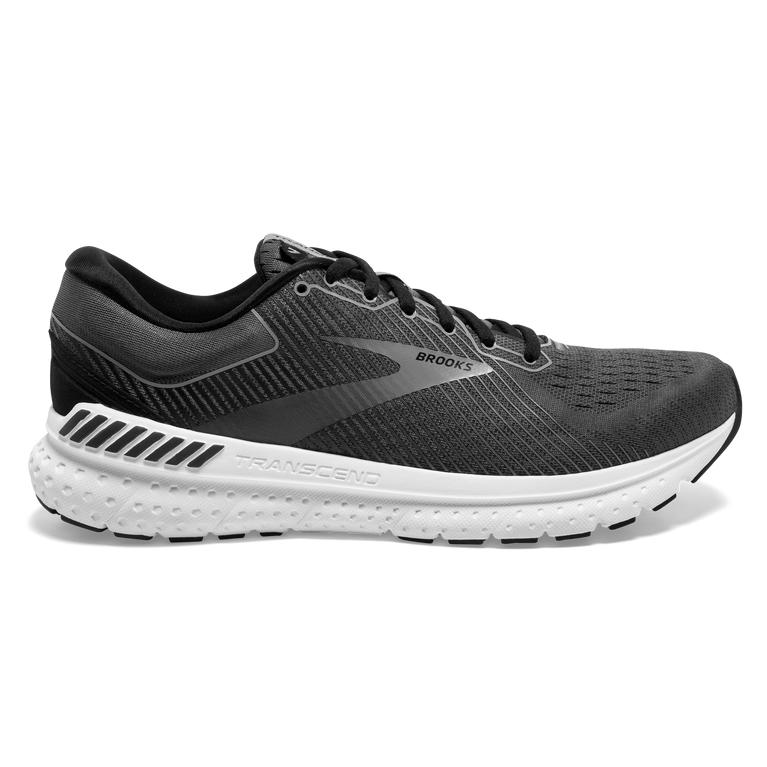 Brooks TRANSCEND 7 Road Running Shoes Mens Canada - Black/Ebony/Grey (WUB639782)